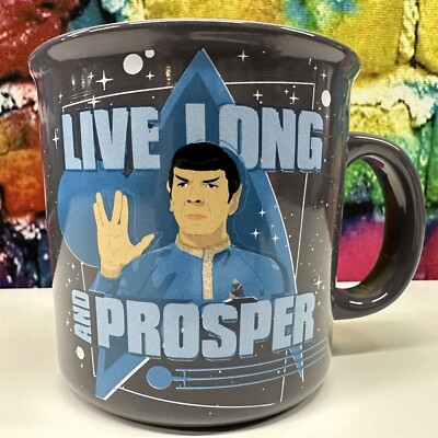 STAR TREK LIVE LONG AND PROSPER Coffee Mug Tea Cup 20 oz Spock Sci-Fi Enterprise