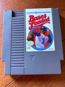 Bases Loaded Nintendo NES Baseball Video Game With Manual - Tested