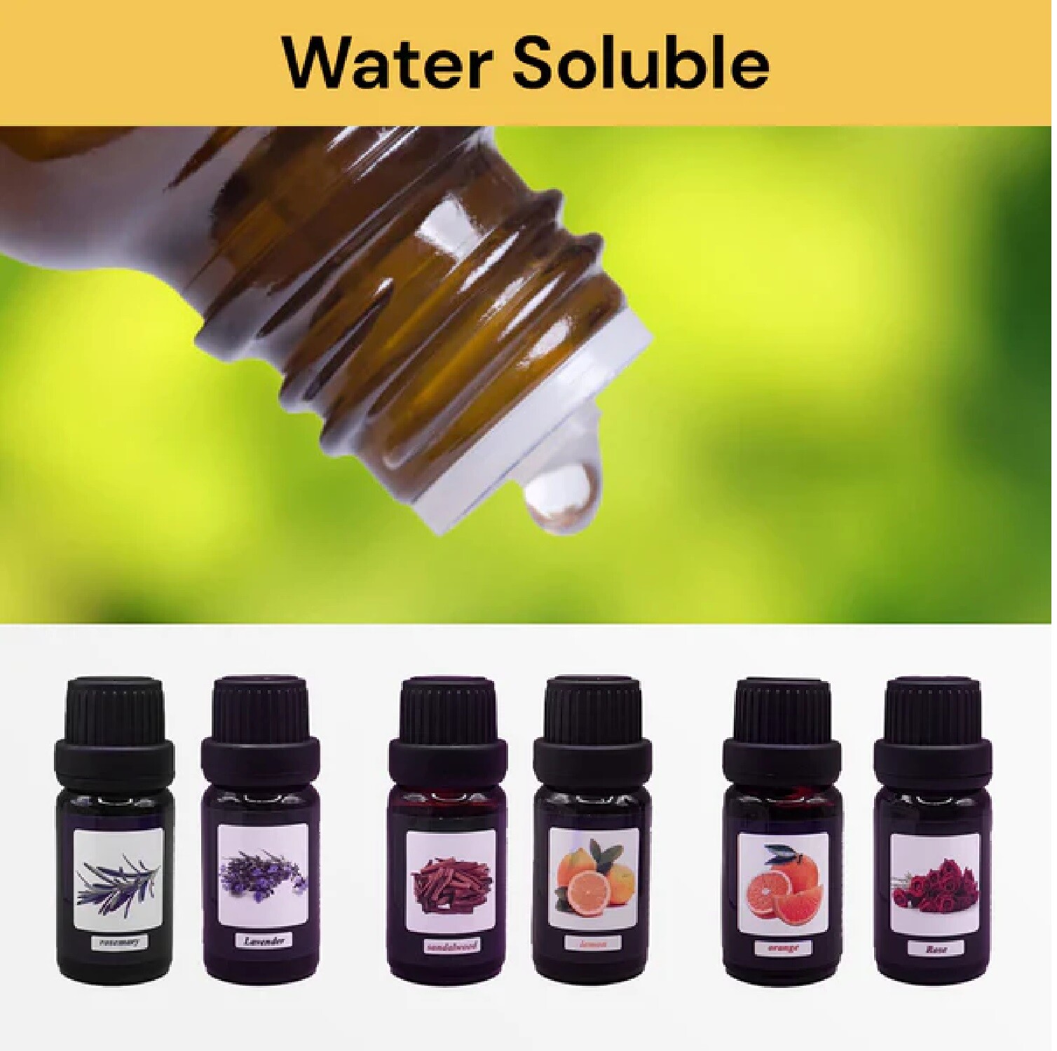 6Pcs 10ml Essential Oil 100 Pure & Natural Aromatherapy Diffuser