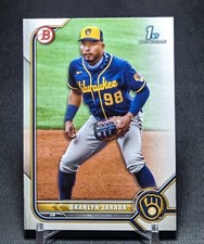 Branlyn Jaraba 1st Rookie Card RC 2022 Bowman Prospects #BP-15 Milwaukee Brewers