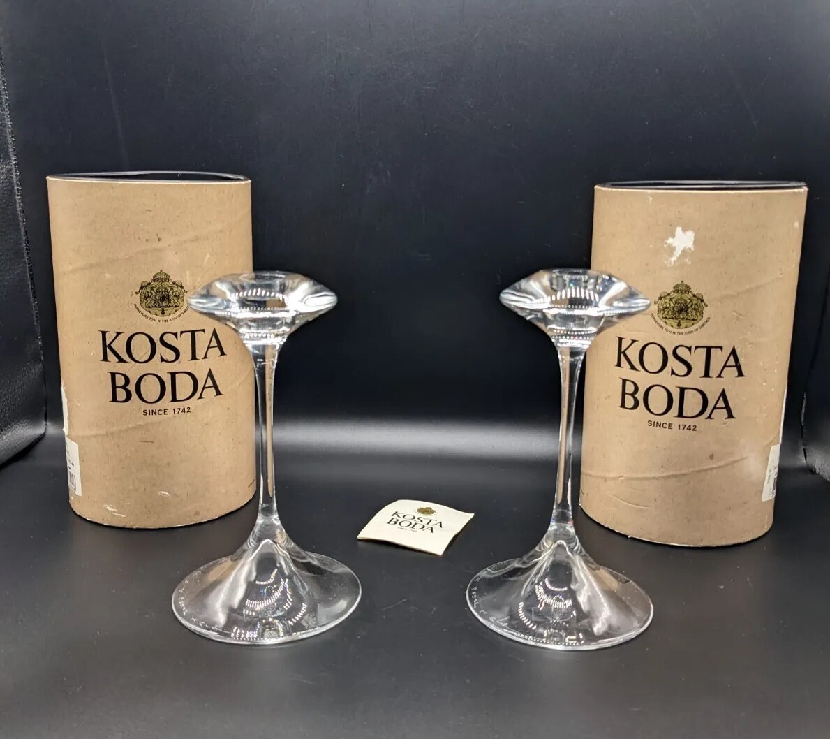 VTG Set Of 2 Kosta Boda 7