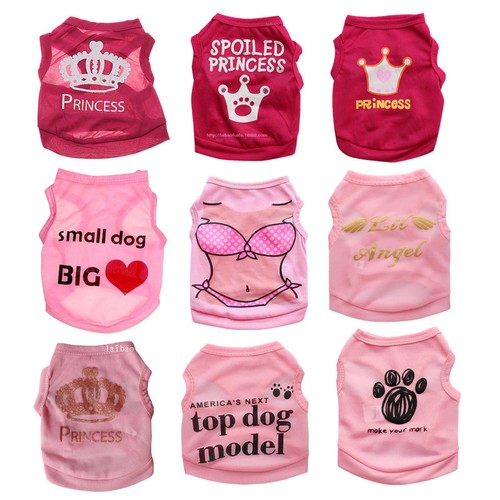 XS/S/M/L Cute Girl Dog Clothes Pet Puppy Cat Apparel Costume Summer Shirt Vest eBay