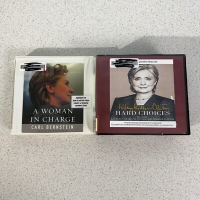 Lot of 2 Hillary Clinton A Woman In Charge Hard Choices Audio Books