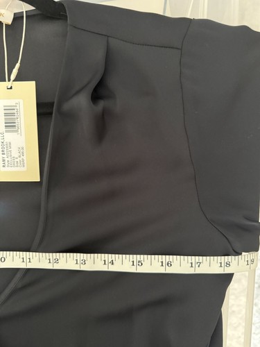 NWT Ramy Brook Date Night Mimi Silky Dress Black Size S - Picture 11 of 11