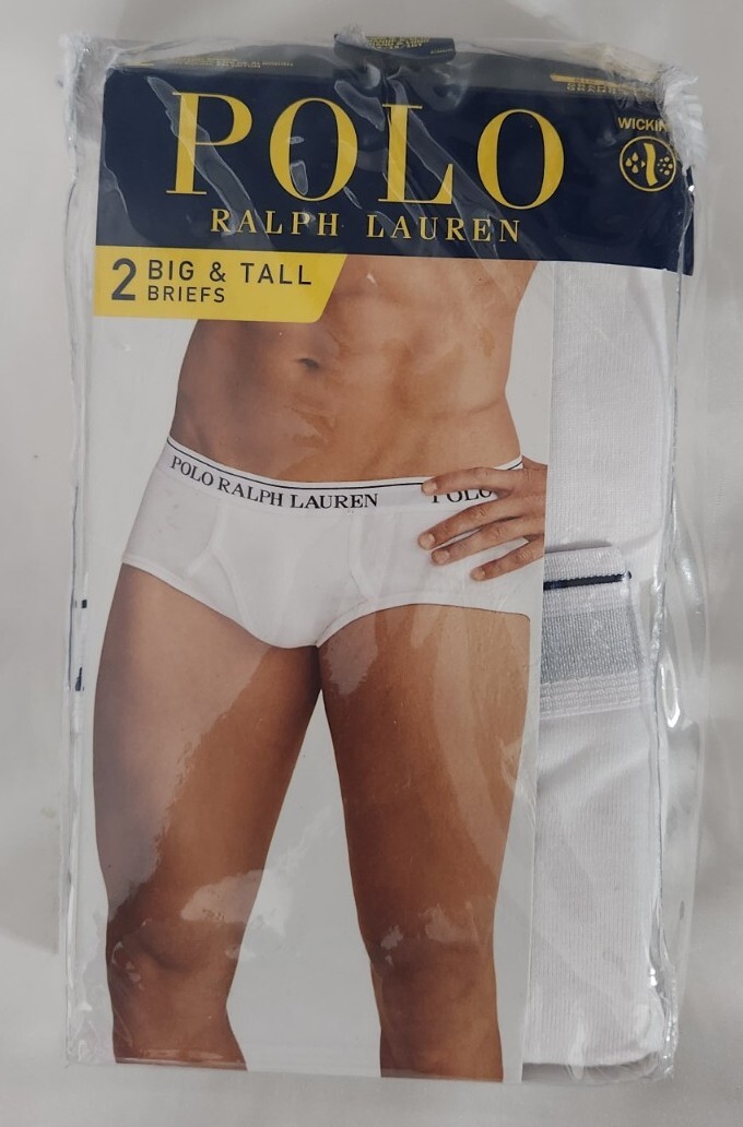 NWT Polo Ralph Lauren Pack White Classic Fit Big Tall Briefs - Main Image