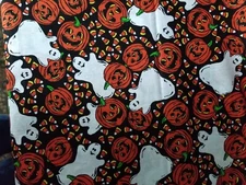 Ghost Candy Corn Halloween Fabric Signature Classics by Oakhurst Textiles BTHY