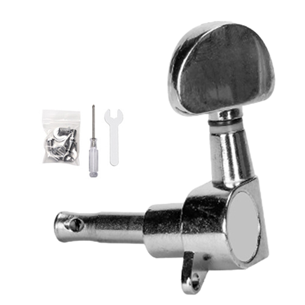 6Pcs Guitar Tuners Chrome Guitar Tuning Pegs for Electric/Folk/Acoustic Guitars - Picture 10 of 15