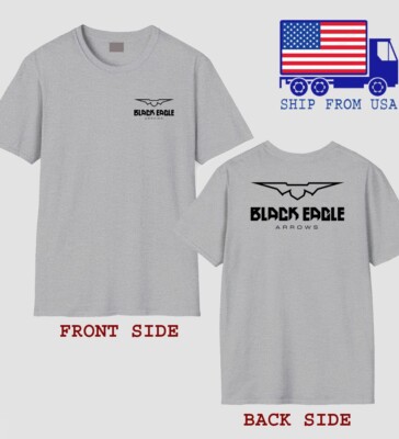 Black Eagle Arrows Men's Grey T-shirt Size S-5XL