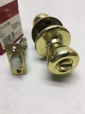 Kwikset Privacy Tylo Bed And Bath Polished Bright Brass **NEW**