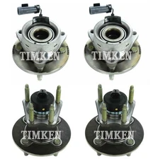 Front and Rear Wheel Bearing & Hub Assembly Kit Timken For Chevrolet Cobalt FWD