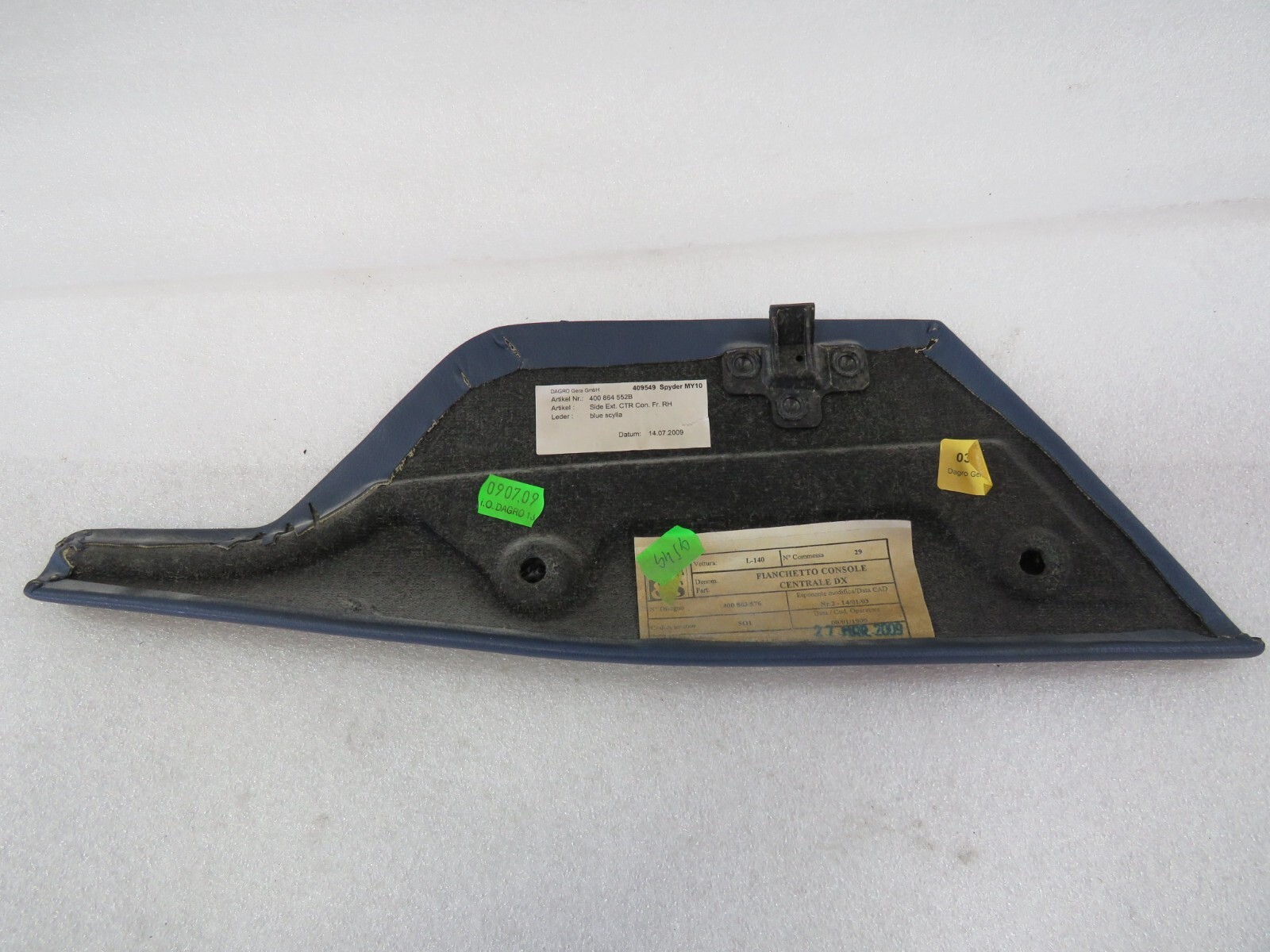 Lamborghini Gallardo, LP550,560, RH, Front Tunnel Panel, Used, P/N 400864552B