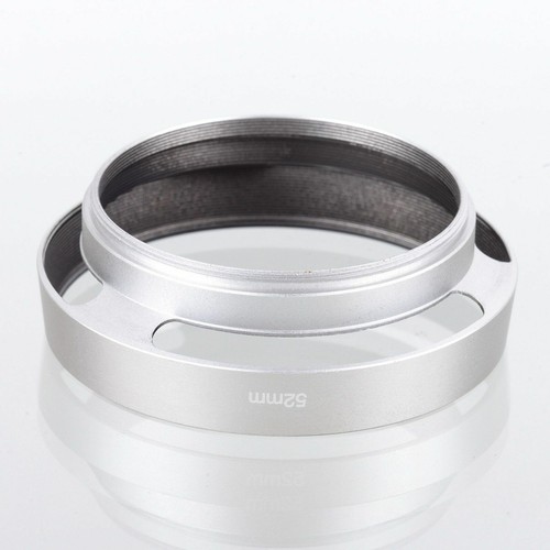 Sliver 52 mm 52mm metal Tilted Vented Lens Hood Shade for Leica M LM Summicron - Picture 2 of 4