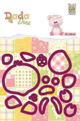 Pig / schwein - DADA Dies - Farm animals von Nellies Choice (DDD019)