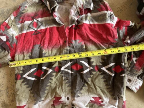 2 Vtg Rare Woolrich Southwestern Aztec Print Cotton Shirts Made In USA Large - Picture 7 of 10