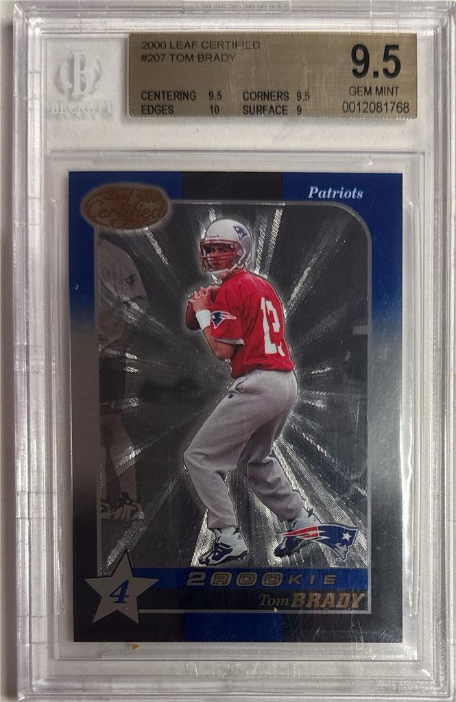 2000 Tom Brady Leaf Certified RC- BGS 9.5 Gem Mint w/10 sub... #597/1500