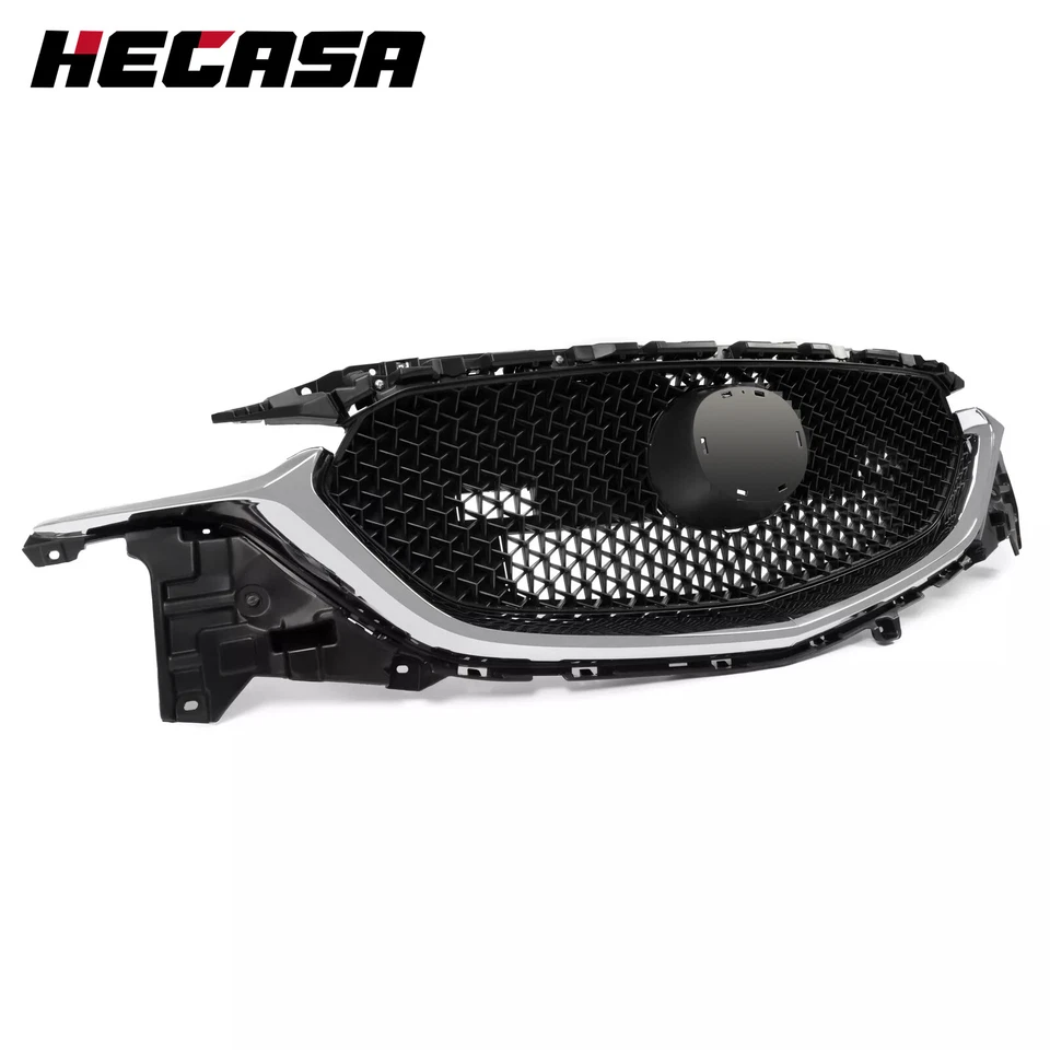Chrome Trim Mesh Front Upper Grille Grill Fits Mazda CX-5 CX5 2017-2021 18 19 20 — 第 2/4 张图片