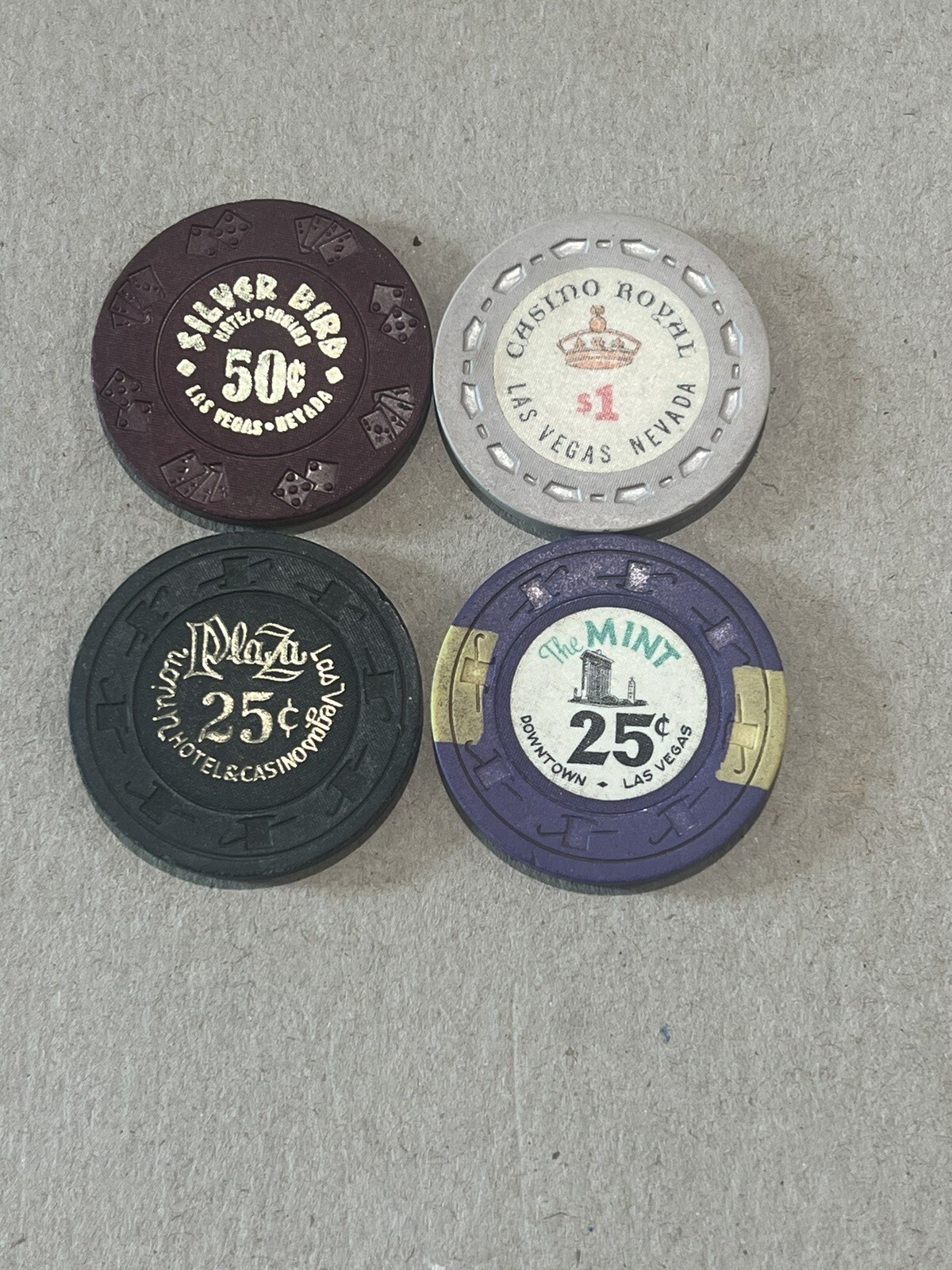 4 Rare Las Vegas Casino Chips eBay