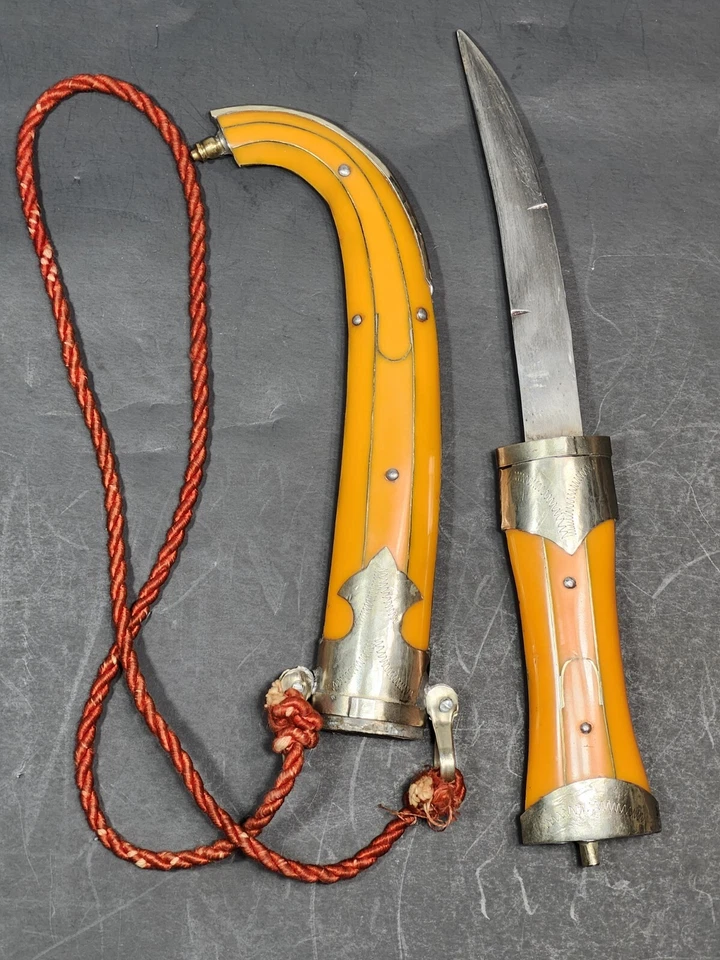 Cuchillo Daga Árabe Islámico Hoja Funda Fija Espada Jambiya Khanjar Foto 2 de 4