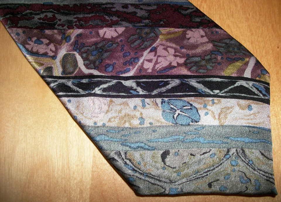 Corbata de cuello de seda verde "escocés" colores cóctel 57" largo x 3,75" ancho (D649) Foto 2 de 4