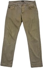 Jeans donna Armani denim casual bootcut kaki cotone tasca bottone taglia 31