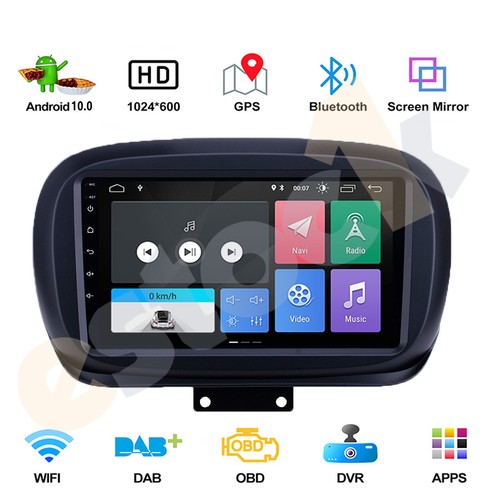 CAR TABLET FIAT 500X AUTORADIO ANDROID 12 2din 9" 4GB RAM 32 GB ROM WiFi CARPLAY - Foto 2 di 10