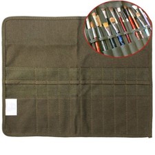22 Slots Roll Up Canvas Paint Brush Storage  Case Bag Holder Pouch Organizer
