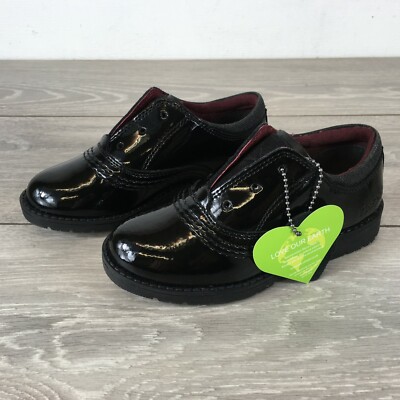 Neu Kickers Jungen Slipper Kleinkind Echtleder Schuhe UK C9 EU 27 schwarz UVP45 