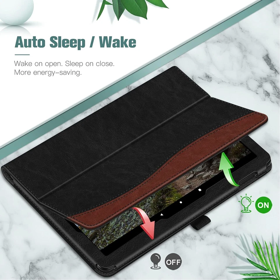 Folio Case for Amazon Fire HD 10/10 Plus Tablet 13th 2023/11th 2021 Stand Cover - Image 3 of 4