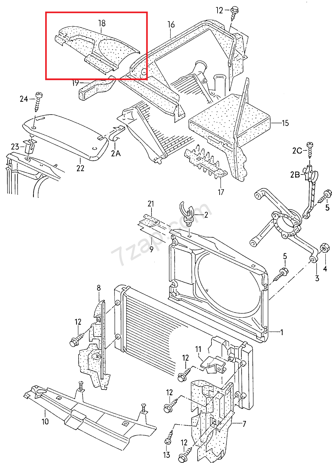 Battery Cover Intercooler Cover VW Golf 2 Mk2 GTD G60 191 121 342 OEM