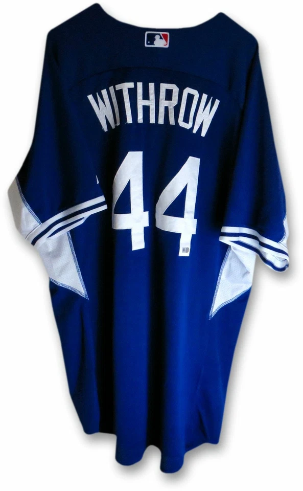 Camiseta de práctica de bateo Chris Withrow Team Issue 2014 Dodgers #44 MLB Holo