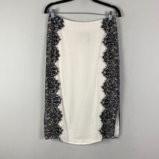 Anthropologie Maeve Slim Lace Side-Slit Skirt Size 6