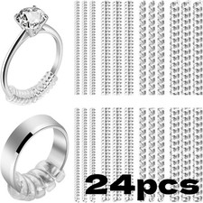 24 pcs Clear Invisible Ring Size Adjuster for Loose Rings Tightener Ring Guard
