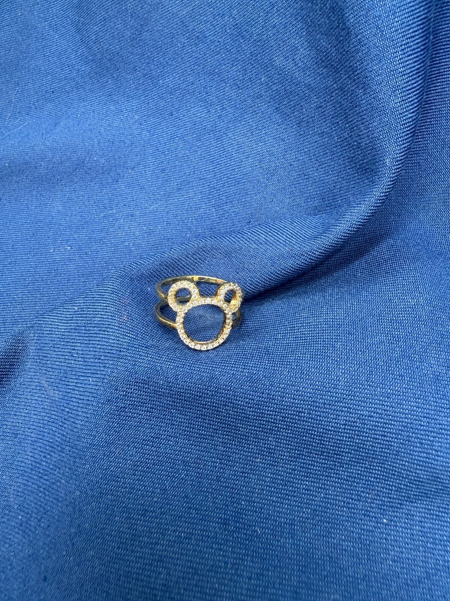 Disney Parks x CRISLU☆ミッキーアイコン 指輪 Disney Parks Crislu Ring Mickey Icon 18k Gold Plated Ring