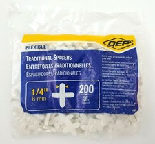 QEP 10005 Pack of 200 1/4" Flexible Traditional Tile Spacers
