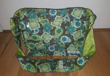 Ju Ju Be Diaper Bag LARGE turquoise green brown BETTER BE Paisley EXCELLENT 