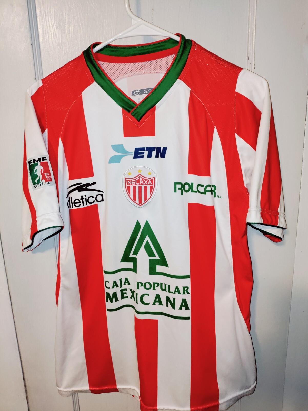 NECAXA RAYOS JERSEY ATLETICA HOME Soccer Men's Size Small 