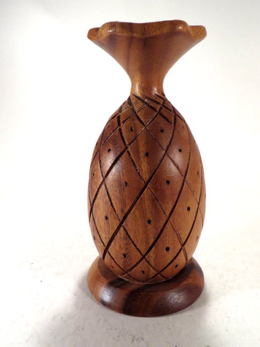 Monkey Pod Hawaii Wood Carved Pineapple 7.5"
