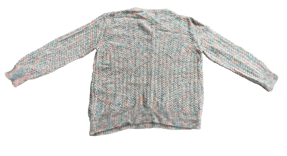 Suéter Tejido Grueso Rojo Valentino Spa Rosa y Azul Mezcla Mohair / Pequeño Foto 2 de 4