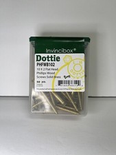 Dottie PHFWB102 10 X 2 Phillips Wood Screws Solid Brass 50 Pieces