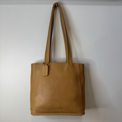 Vintage Coach Bleeker Bucket Tote 9305 Shoulder Bag Tan Leather Made In USA