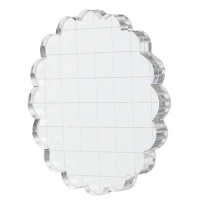 3'' Acrylic Stamp Block with Grid Lines Decorative for Invitations