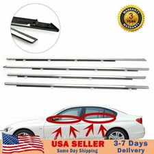 4pcs Chrome Car Window Moulding Trim Weatherstrips Seal Fit For Accord 08-12 Usa 4pcs Chrome Car Window Moulding Trim Weatherstrips Seal Fit For Accord 08-12 Usa