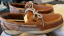 NEW WITH BOX  - Mens SPERRY Brown Leather INTREPID Boat Shoes (SIze 14)