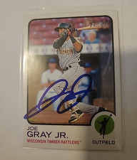 Joe Gray Jr 2022 Heritage Minors Signed Baseball Card Milwaukee Brewers #28