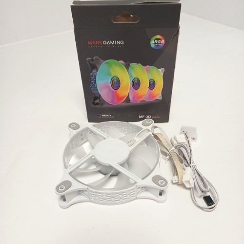 Mars Gaming Lüfter Computerzubehör MF 3D Weiß ARGB 360 Grad 12 Zentimeter Beleuc