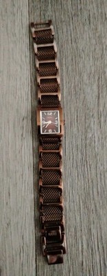 Fossil F2 Beautiful Chocolate Mesh Bracelet Watch ES-1720 New Battery