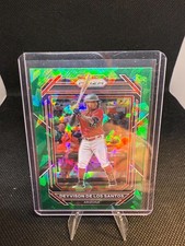 2023 Panini Prizm Baseball #142- Deyvison De Los Santos Green Cracked Ice
