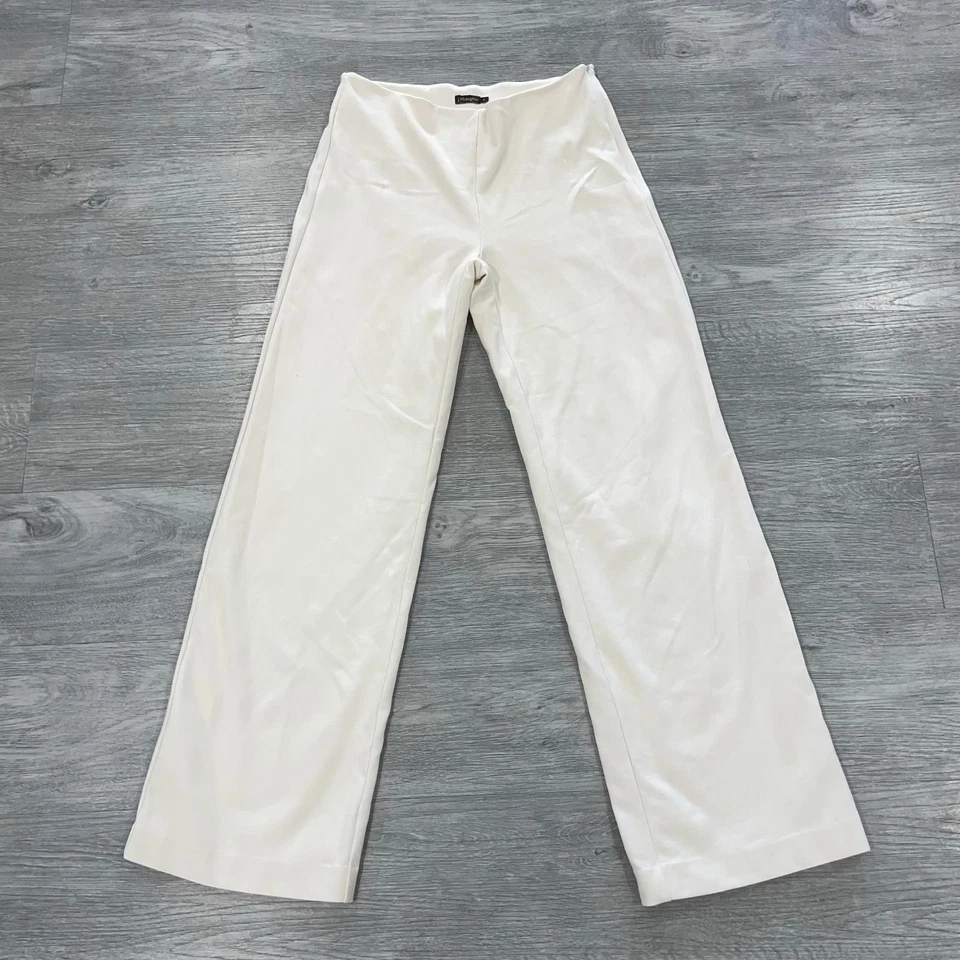 J McLaughlin Carter эластичной широкие брюки женщин 4 слоновой кости минималистский тихий роскошь - Изображение 2 из 4