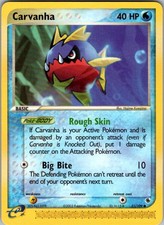 Carvanha 51/109 Common Ruby & Sapphire Pokemon Near Mint