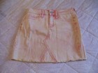 So Pink Acid Denim Stretch Mini Skirt Casual Style Overdye Size 3 NEW — photo 2